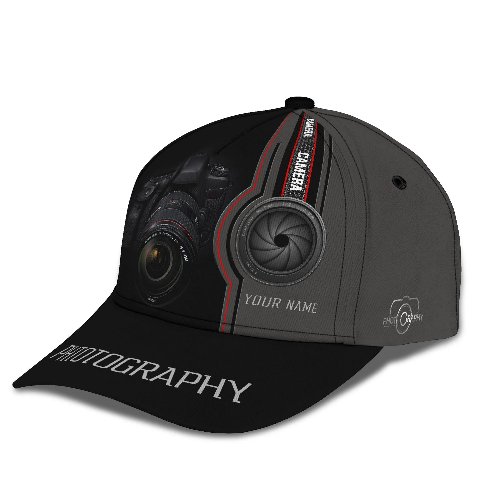 Photographer Lens Personalized Name 3D Classic Cap