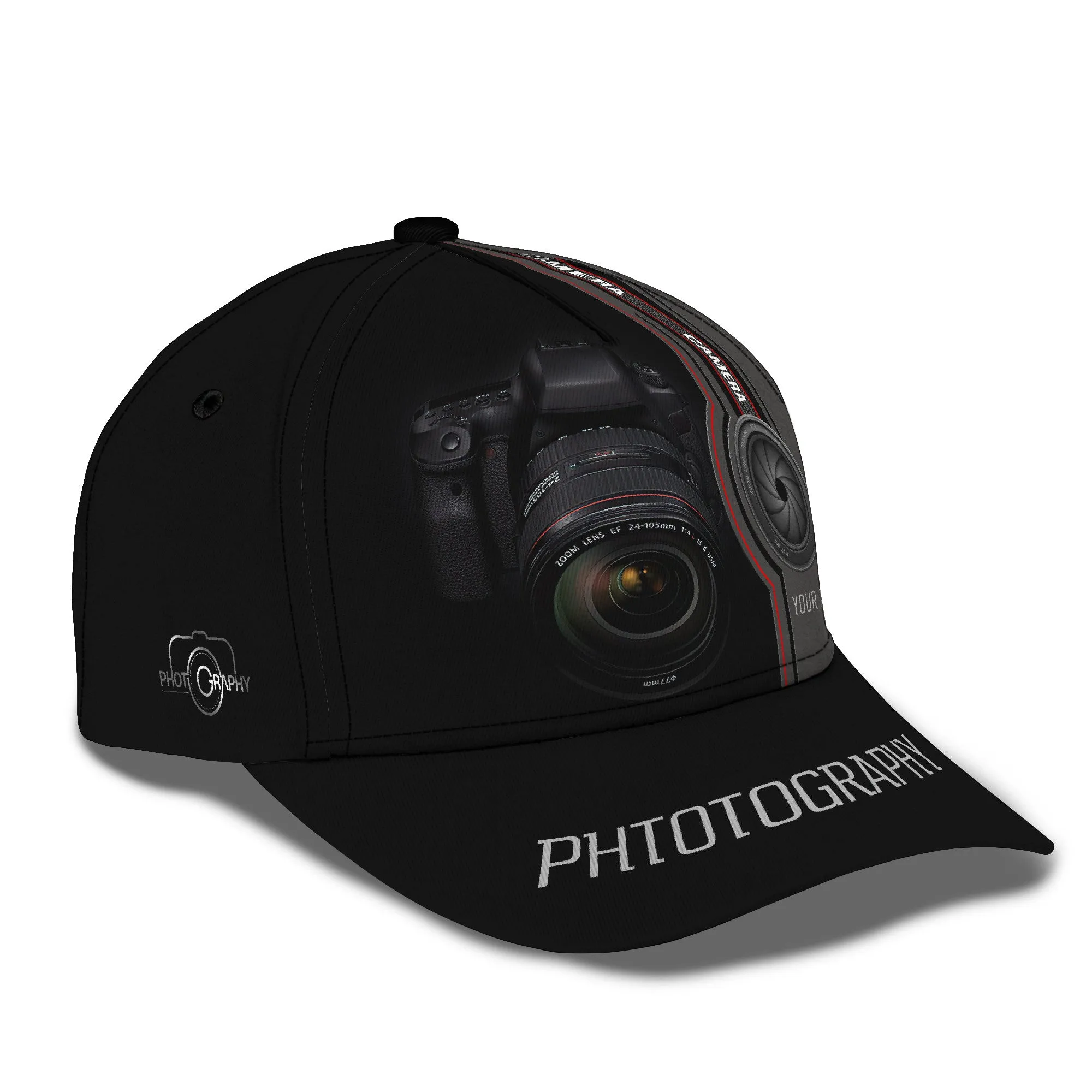 Photographer Lens Personalized Name 3D Classic Cap