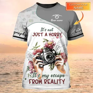 Photographer Shirts Camera Pattern Design Shirts Photography Custom Tshirt