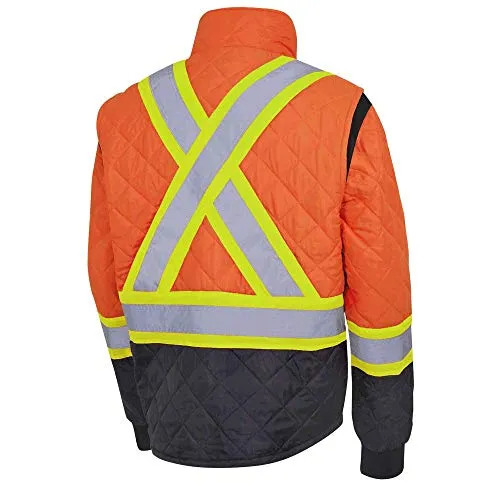Pioneer V1170150 High Visibility Quilted Freezer Jacket