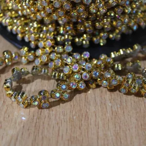 Plastic Diamante Trimming Flower