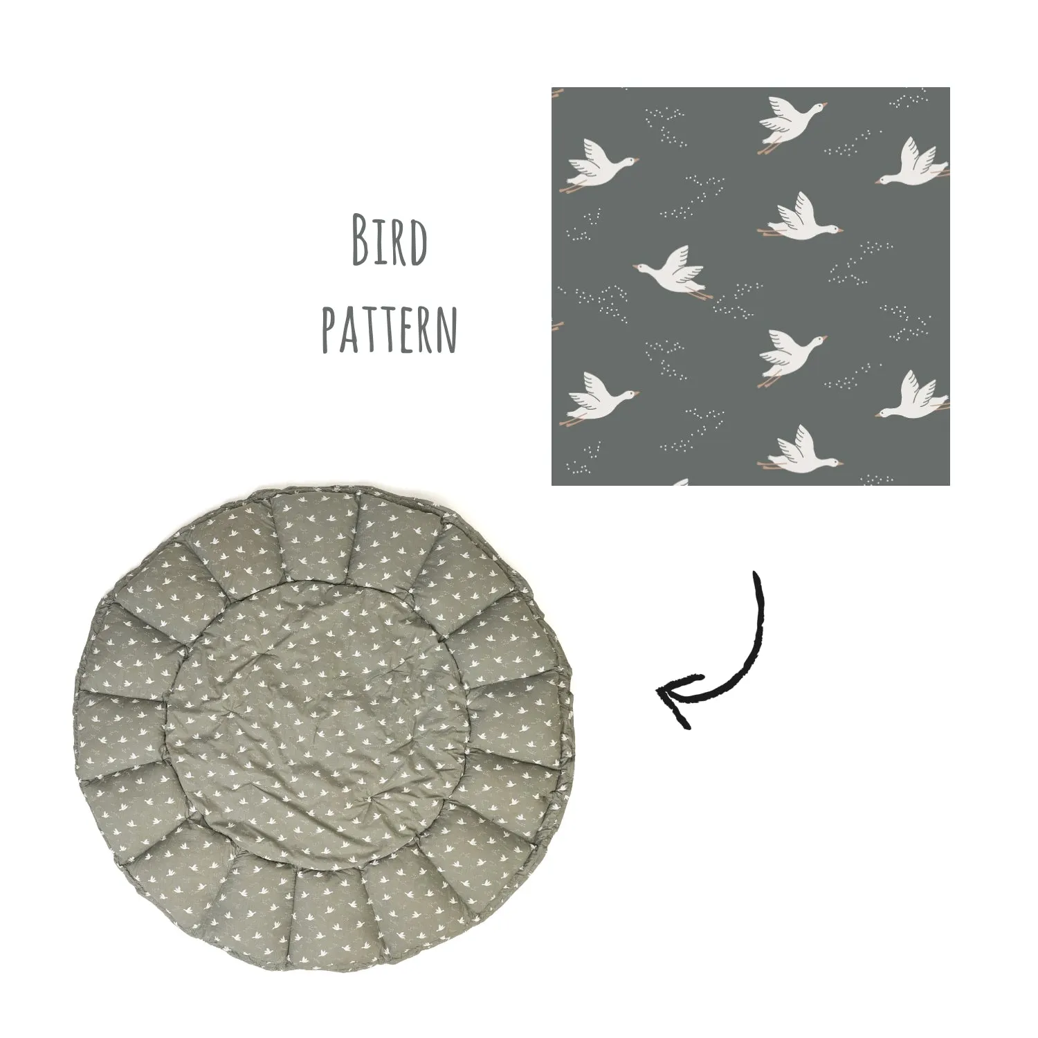 Play&Go Bloom Birds organic babymat (Min of 1, multiples of 1)