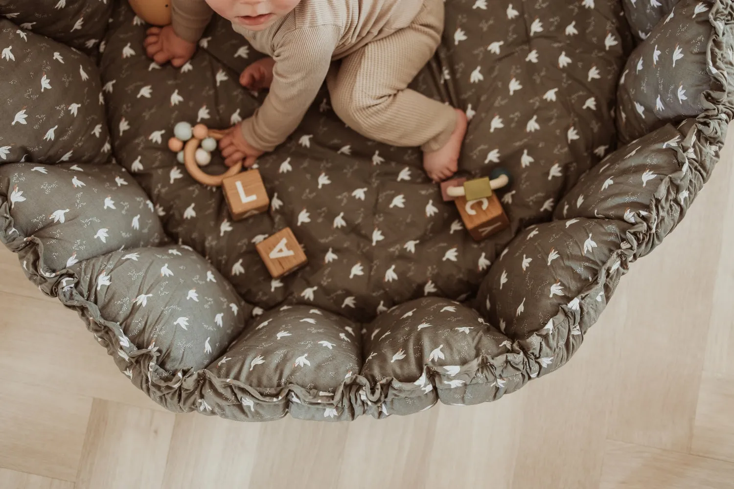Play&Go Bloom Birds organic babymat (Min of 1, multiples of 1)