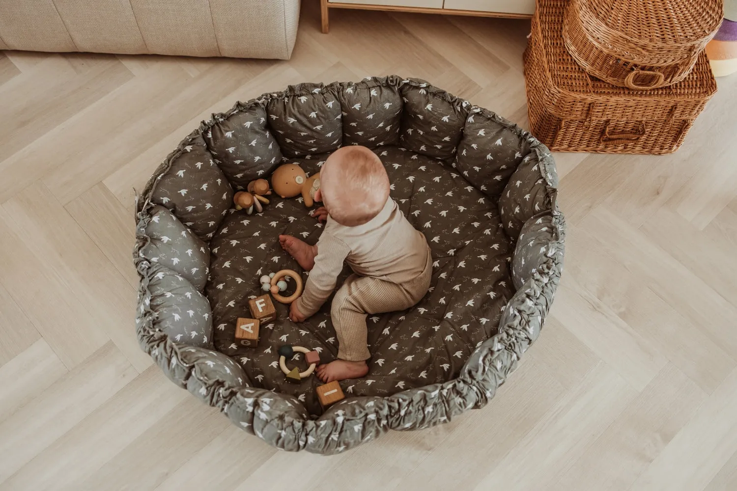 Play&Go Bloom Birds organic babymat (Min of 1, multiples of 1)