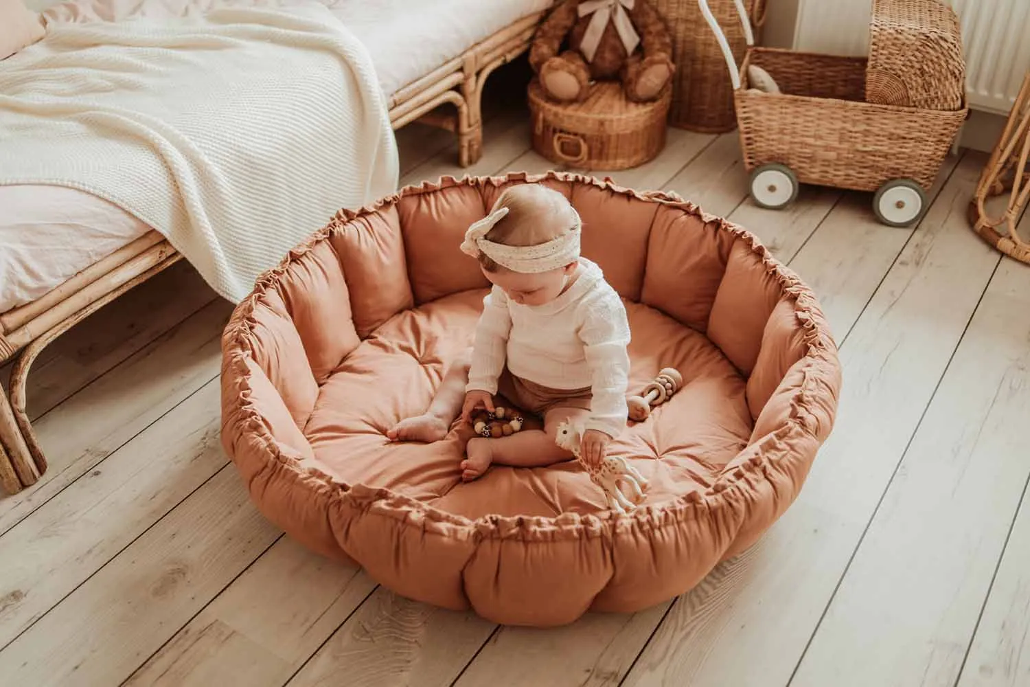 Play&Go Bloom Tawny Brown organic babymat (Min of 1, multiples of 1)