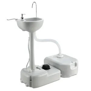 Portable Camp Wash Basin 43L with Grey Water Storage