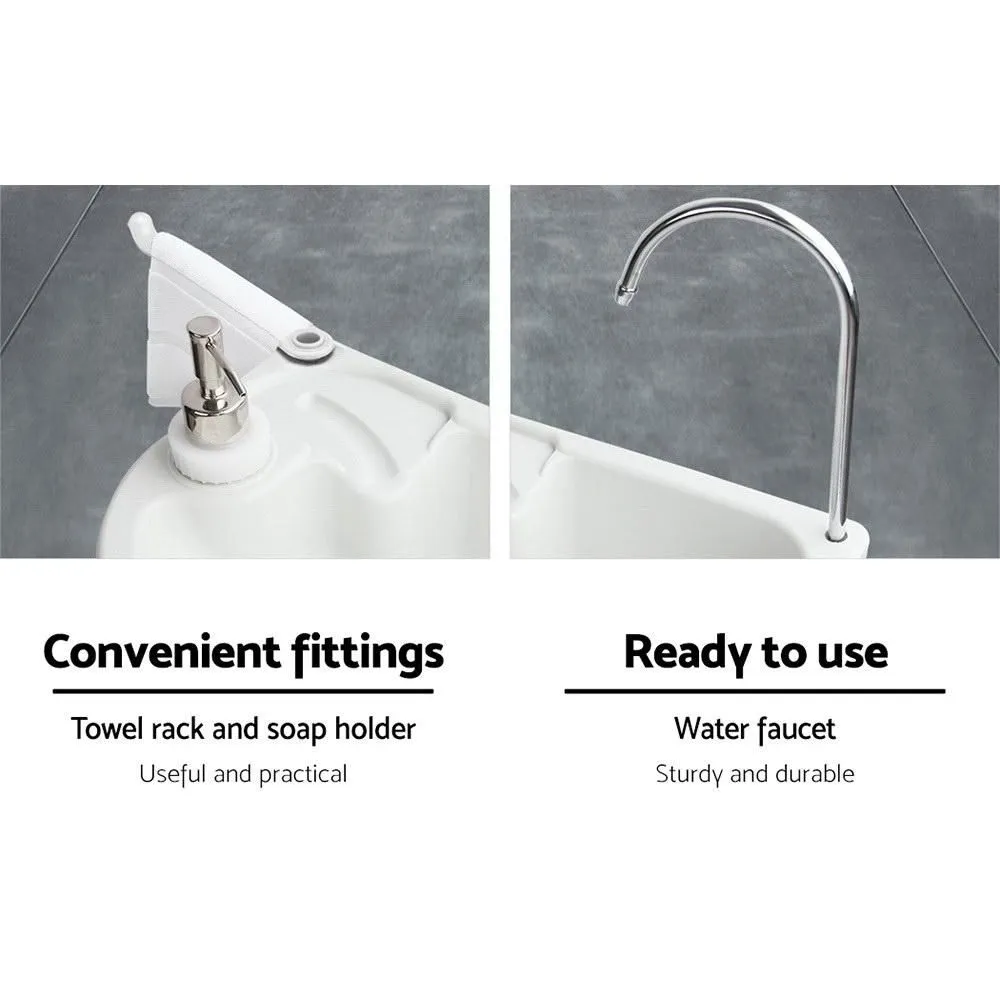 Portable Camp Wash Basin 43L with Grey Water Storage