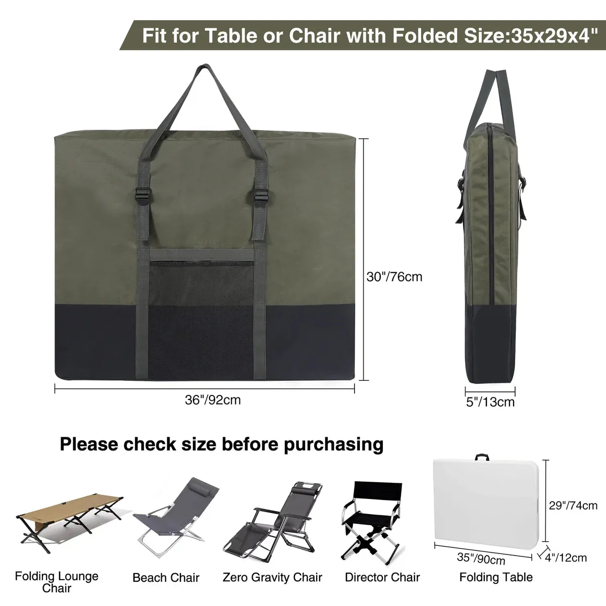 Portable Folding Storage Table Bag
