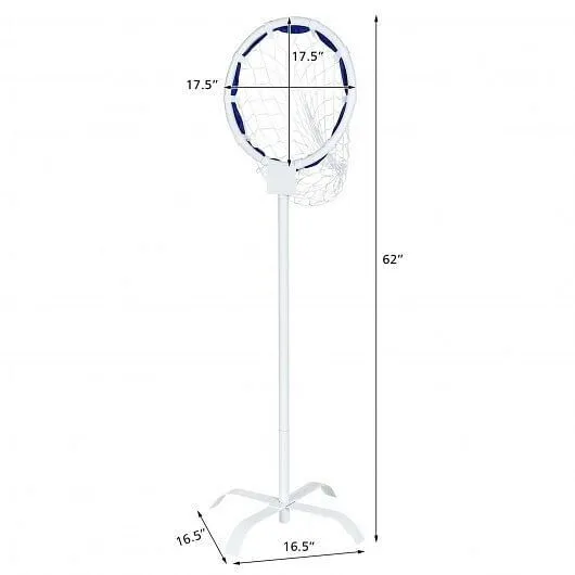 Portable Metal Flying Disc Stand with Storage Bag - Color: White