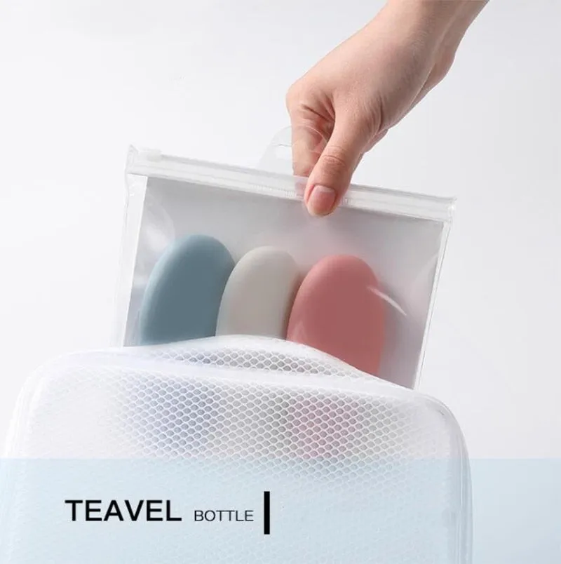 Portable Skincare Silicone Travel Bottles Set