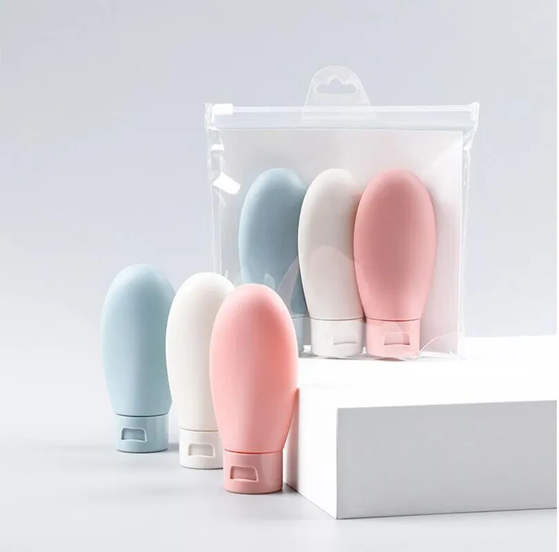 Portable Skincare Silicone Travel Bottles Set