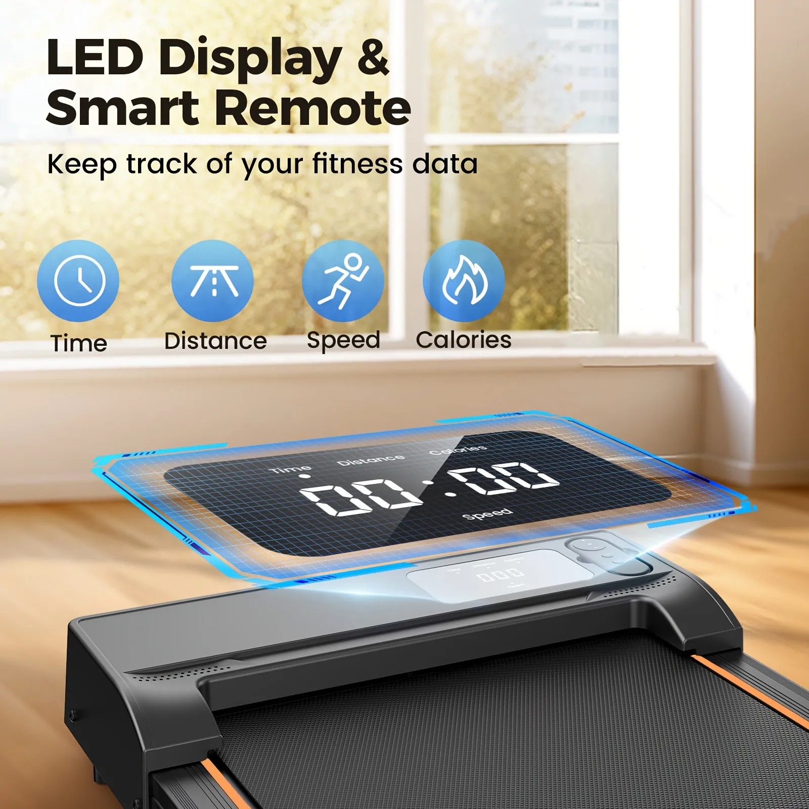 Portable Under Desk Quiet 2-in-1 Walking & Jogging Treadmill