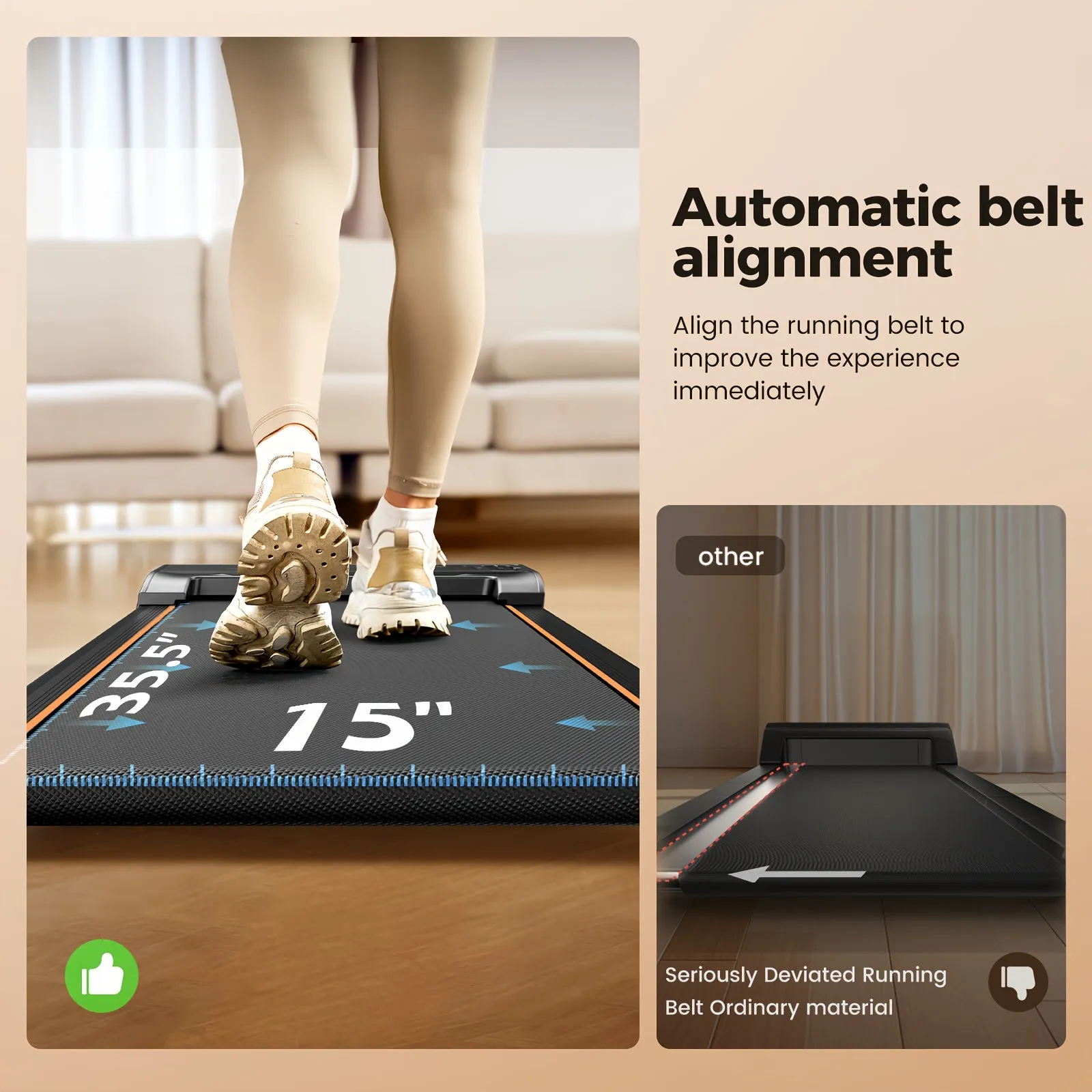 Portable Under Desk Quiet 2-in-1 Walking & Jogging Treadmill