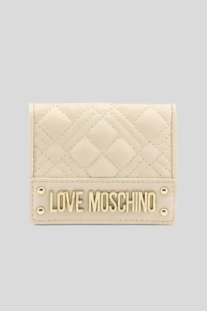 Portafogli Quilted Nappa Pu - Avorio