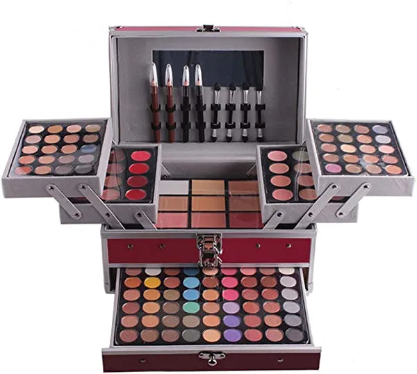 Pure Vie All In One Makeup Palette Gift Set Including 94 Eyeshadow, 12 Concealer, 3 Pressed Powder, 12 Lip Gloss, 3 Blush, 8 Eyebrow Powder - Harmony Makeup Contouring Kit for Salon and Daily Use #N4
