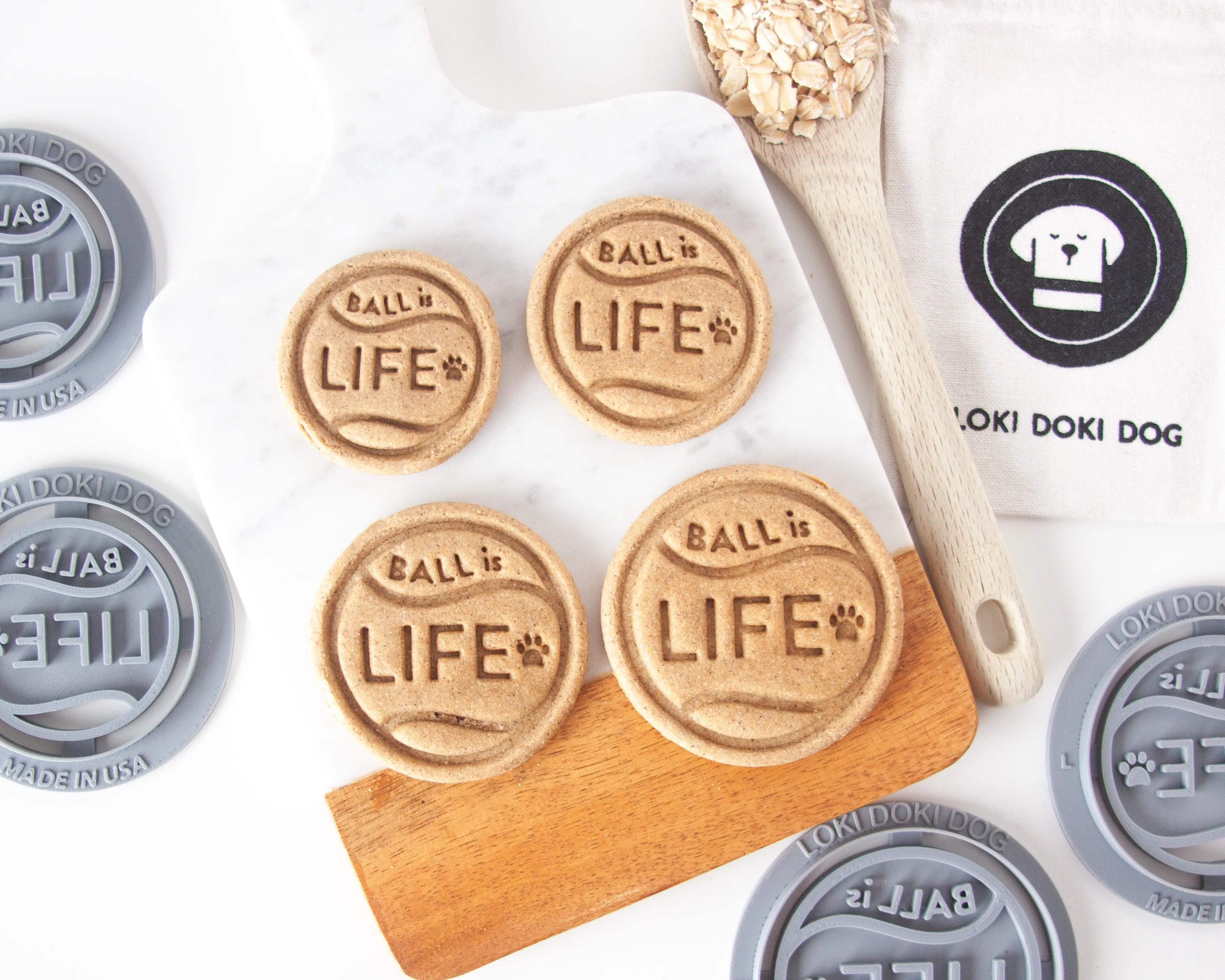 "Ball is Life" Dog Tennis Ball Shaped Cookie Cutter