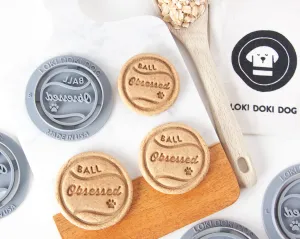 "Ball Obsessed" Dog Tennis Ball Shaped Cookie Cutter