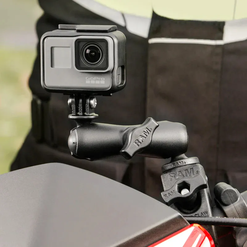 RAM® Tough-Claw™ Double Ball Mount with Universal Action Camera Adapter (RAP-B-400-GOP1U)