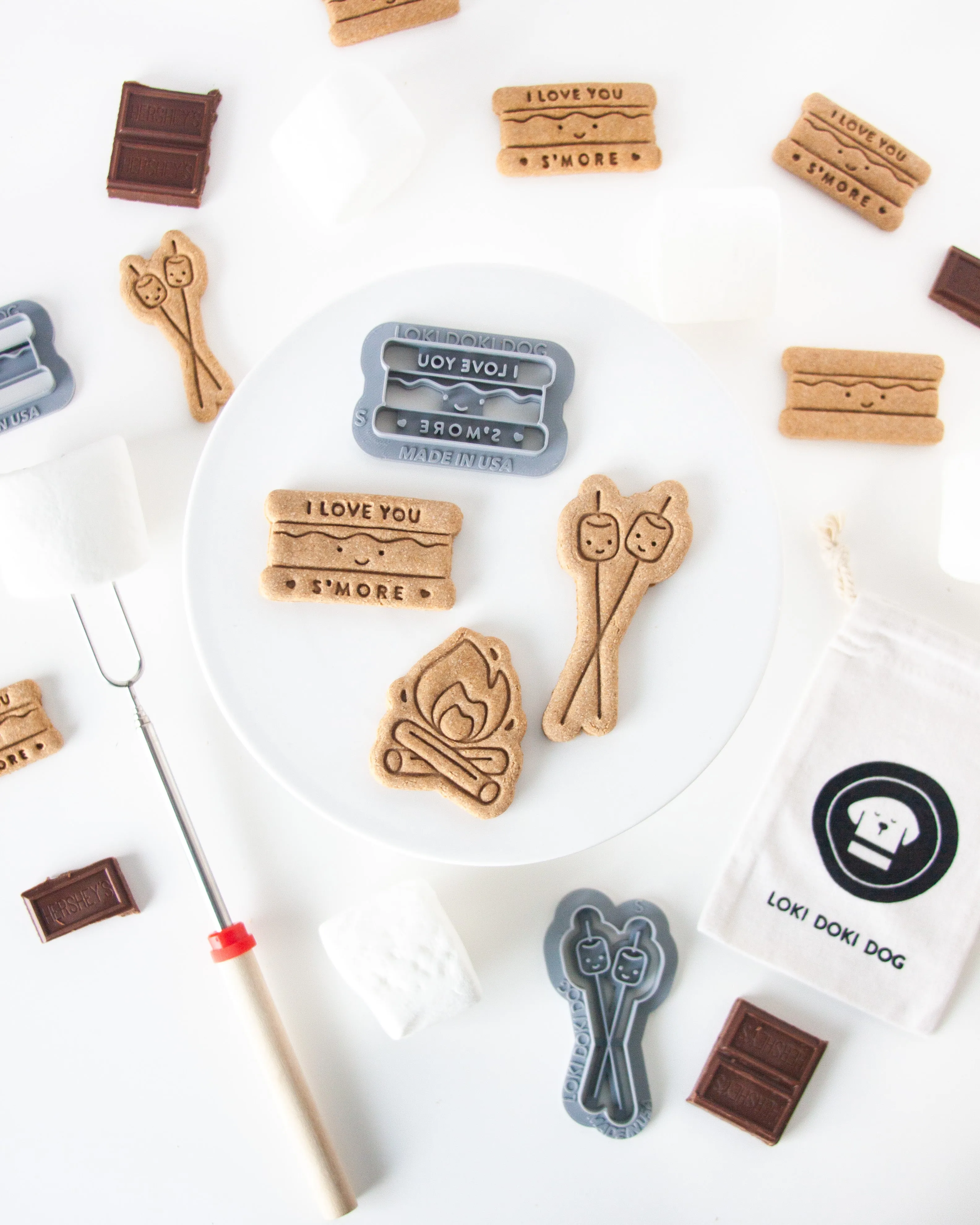 Roasted Marshmallow Sticks Cookie Cutter
