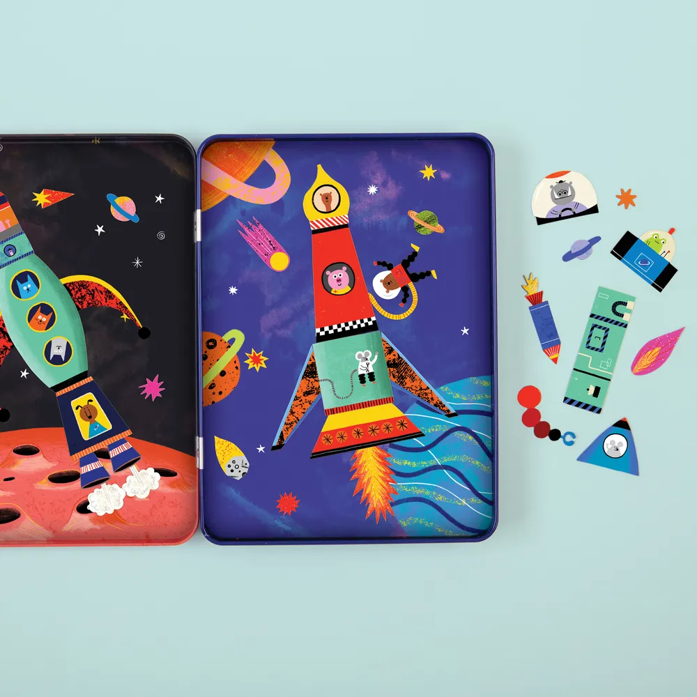 Rocket Ship Magnetic Build-It
