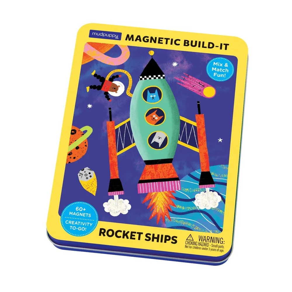 Rocket Ship Magnetic Build-It