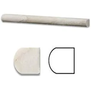 Romano Travertine Honed 1 X 12 Dome Liner Trim Molding - 4" Sample