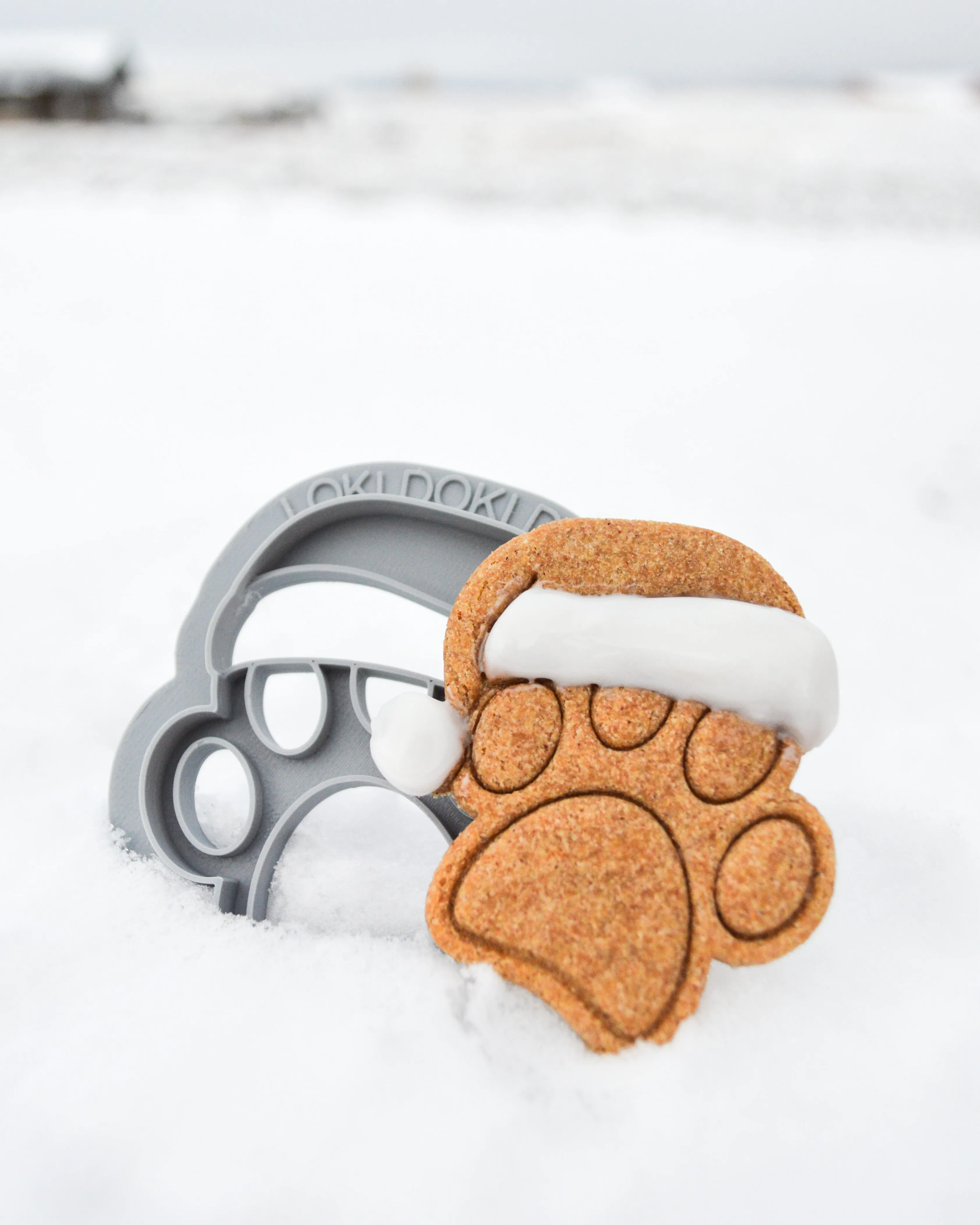 Santa Paws Cookie Cutter-  Christmas Dog Cookie Cutter