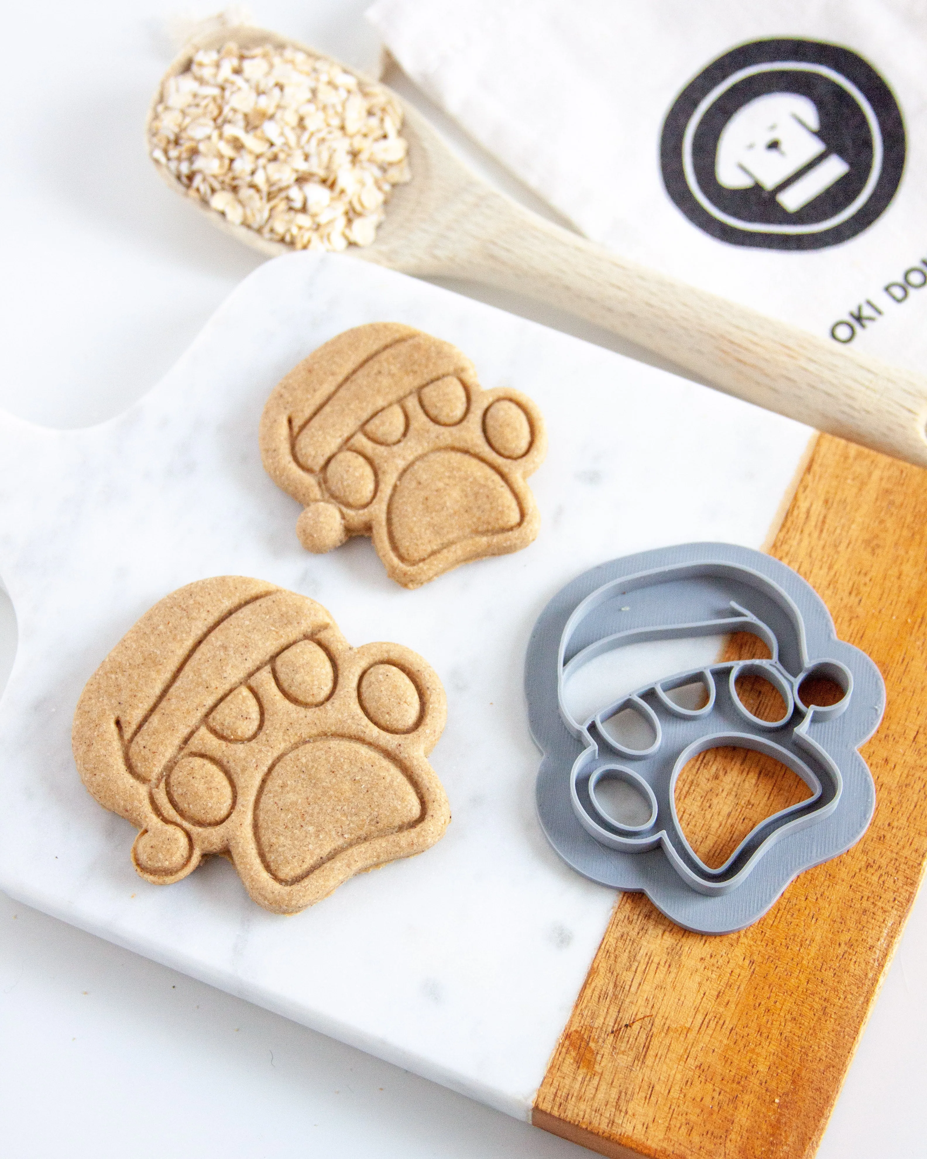 Santa Paws Cookie Cutter-  Christmas Dog Cookie Cutter