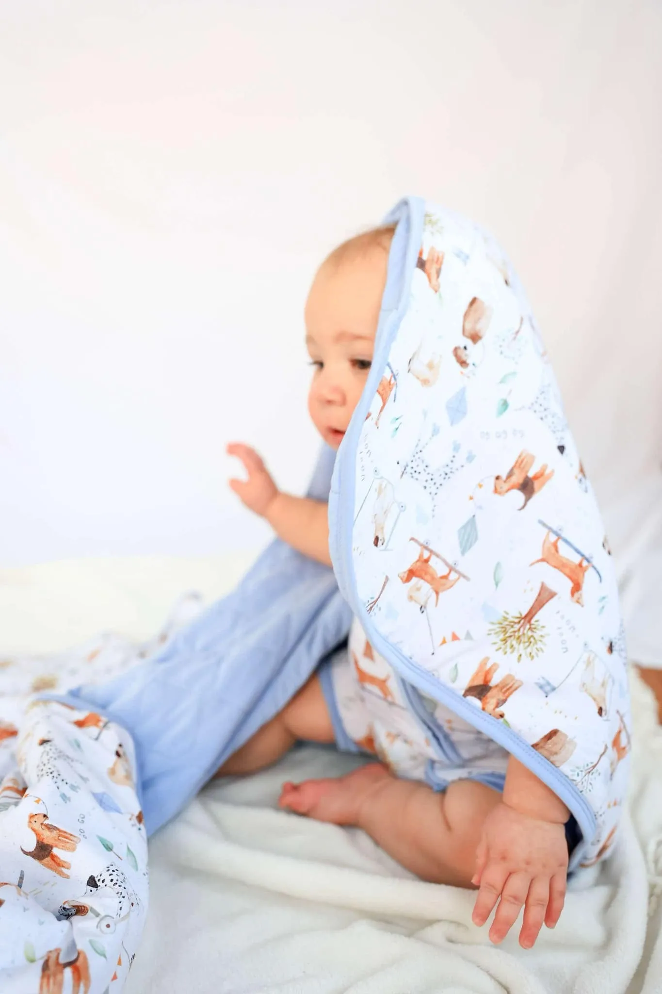 Scootin' Pups Quilted Bamboo Blanket 40x60