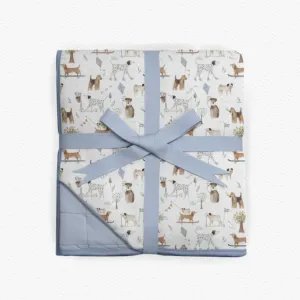Scootin' Pups Quilted Bamboo Blanket 40x60