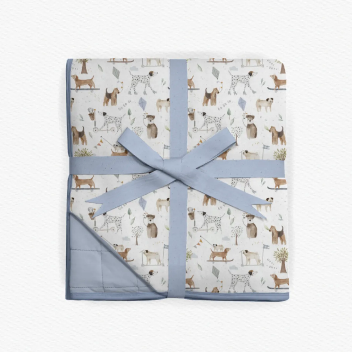 Scootin' Pups Quilted Bamboo Blanket 40x60