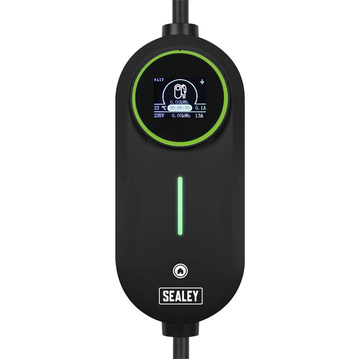 Sealey Adjustable (3.5KW) Type 2 to UK 3-Pin Plug Portable EV Charger - 5m Cable