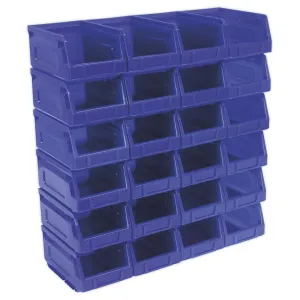 Sealey Plastic Storage Bin 105 x 165 x 85mm - Blue Pack of 24
