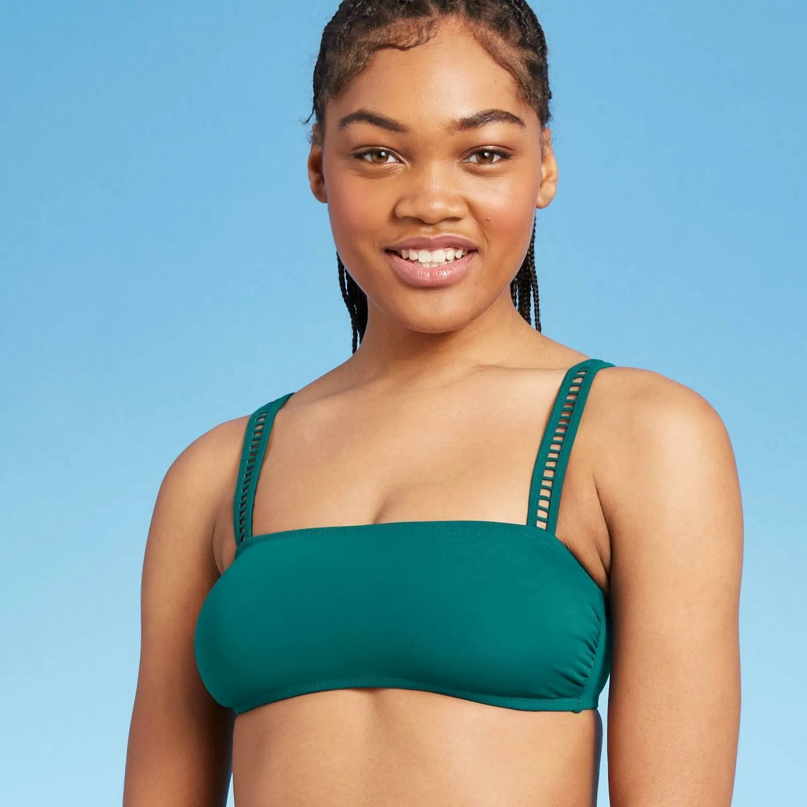 Shade & Shore Women's Ladder Trim Bralette Bikini Top