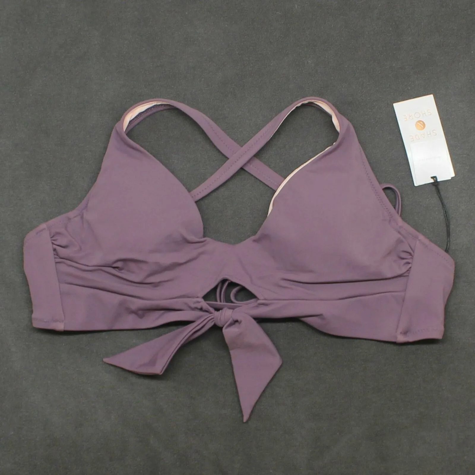 Shade & Shore Women's Tie-Front Bralette Bikini Top