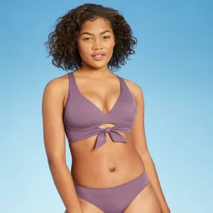 Shade & Shore Women's Tie-Front Bralette Bikini Top
