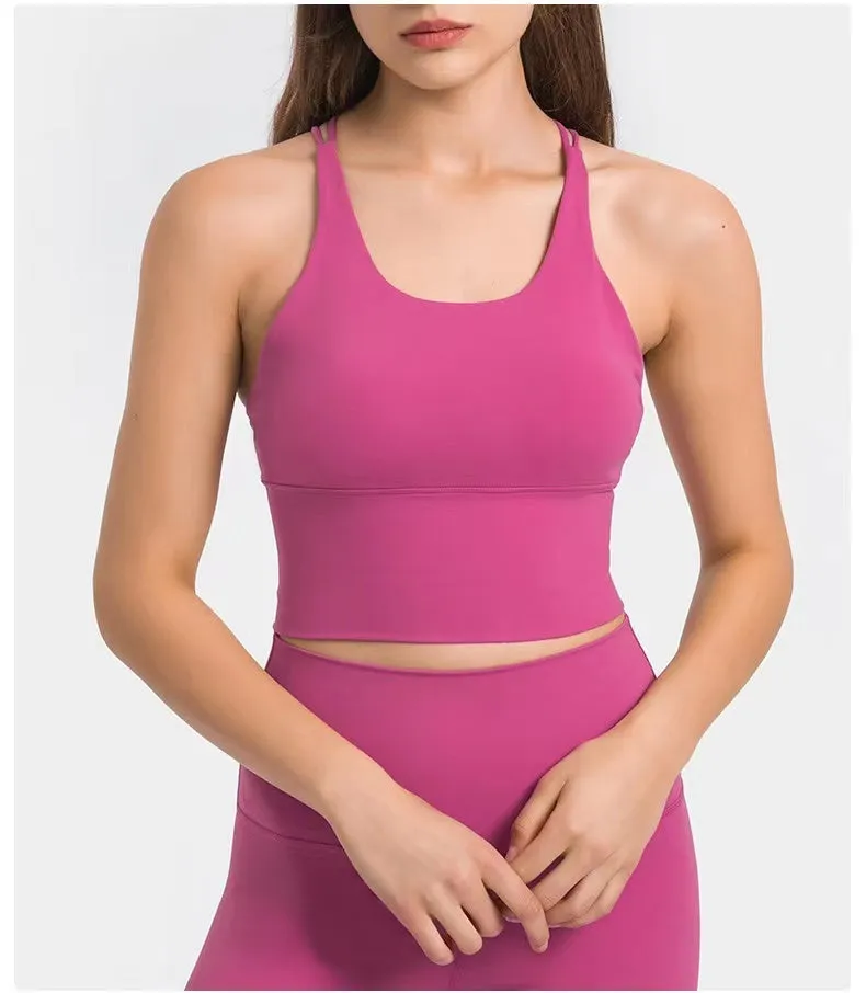 Shapewear Lux long bra top- Pink
