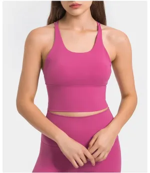 Shapewear Lux long bra top- Pink
