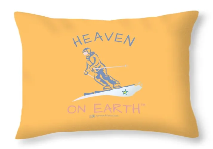 Skier - Throw Pillow