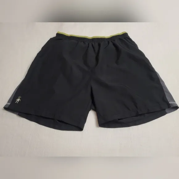 Smartwool PHD Black Athletic Shorts 7&quot; Inseam Classic Gym Athleisure Size Small