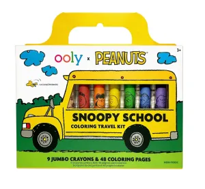 Snoopy School Coloring Travel Kit -9 Crayons