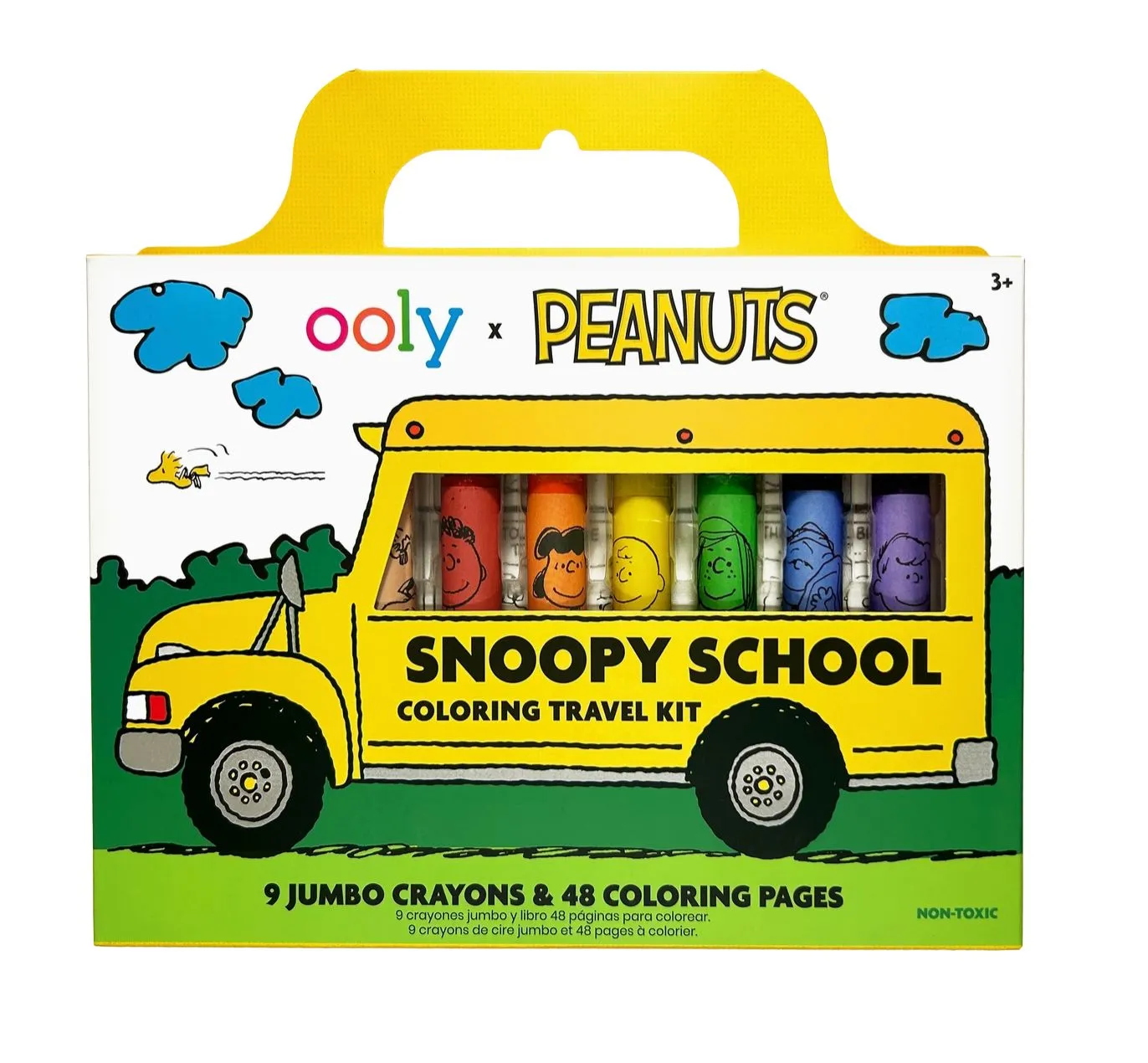 Snoopy School Coloring Travel Kit -9 Crayons