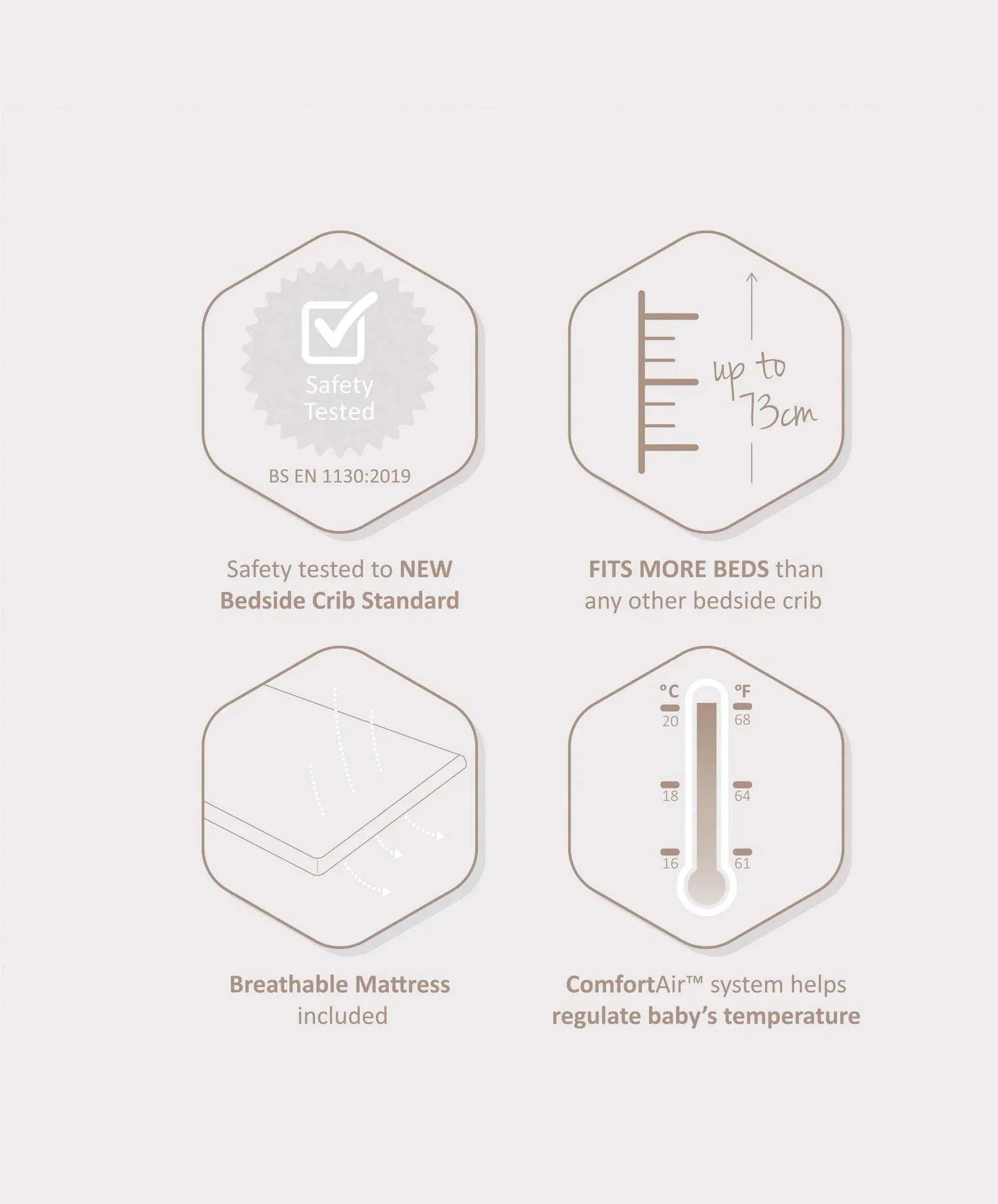 SnuzPod 4 Bedside Crib - The Natural Edit Oak