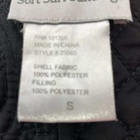 Soft Surroundings blue  and black reversible quilted jacket size S