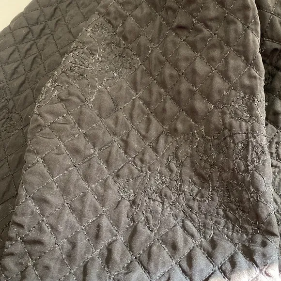 Soft Surroundings blue  and black reversible quilted jacket size S