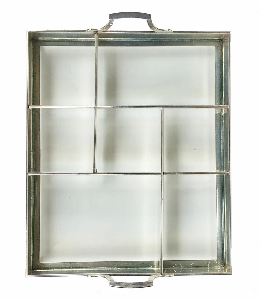 SOLD American Tiffany Sterling Silver Tray Frame with Inserts and Clear Glass Liner