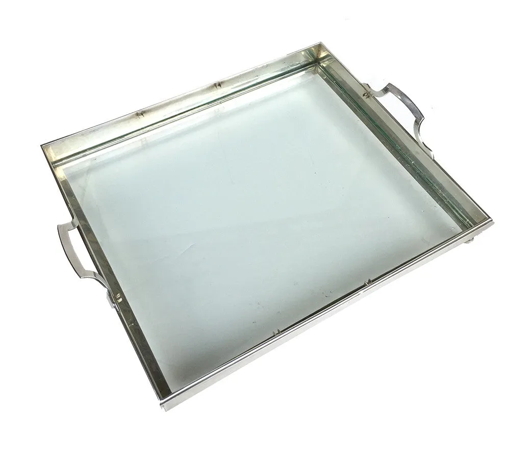 SOLD American Tiffany Sterling Silver Tray Frame with Inserts and Clear Glass Liner