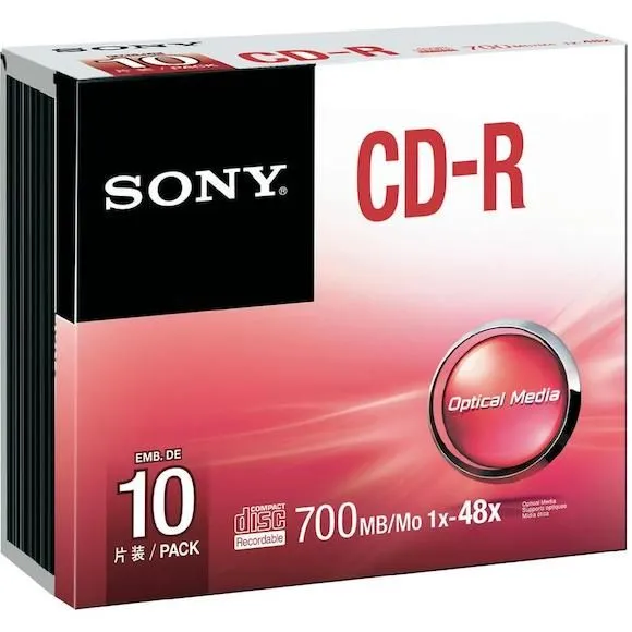 Sony CD-R 10PCS With Slim Case