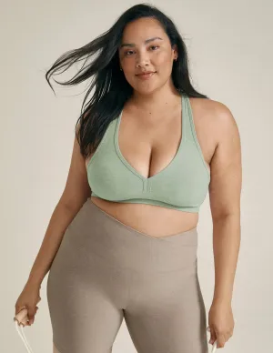 Spacedye Lift Your Spirits Bra by Beyond Yoga | Minty Slate Hthr