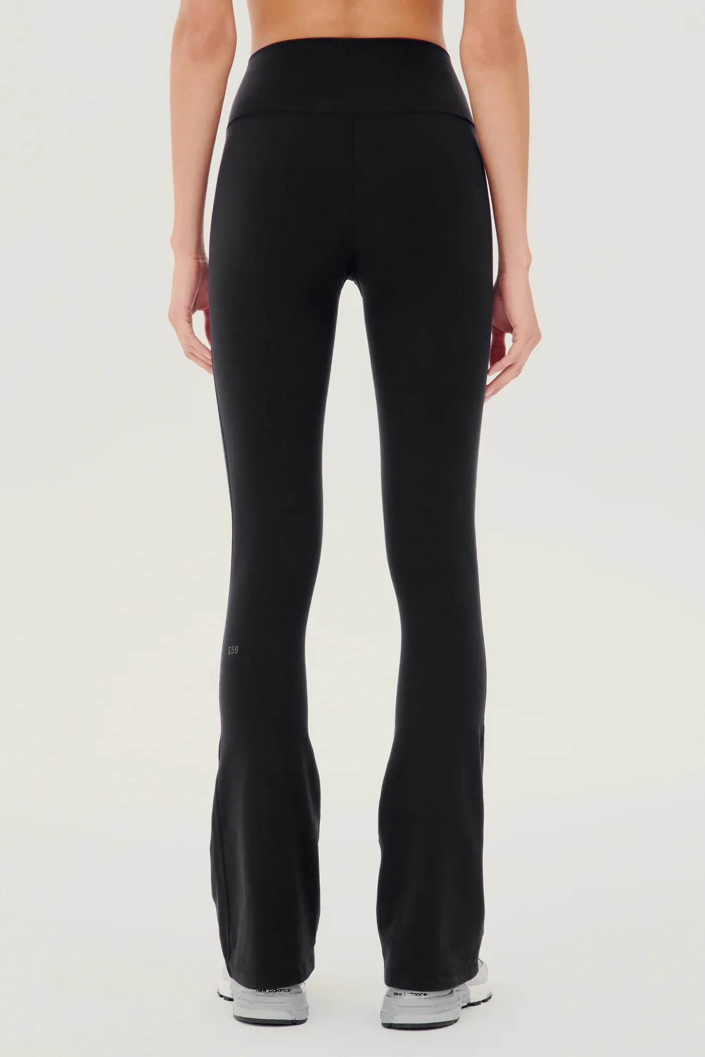 SPLITS59 - Raquel High Waist Flared Legging - Black & Indigo